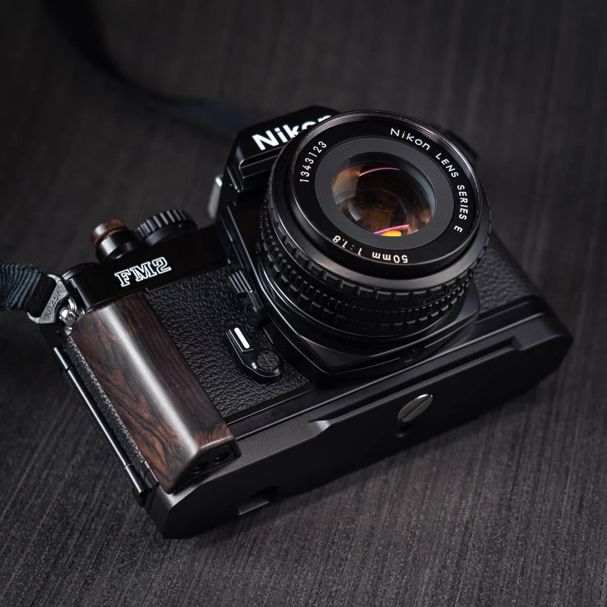 Nikon FM2 Wooden Grip with Arca-Swiss Quick Release System
