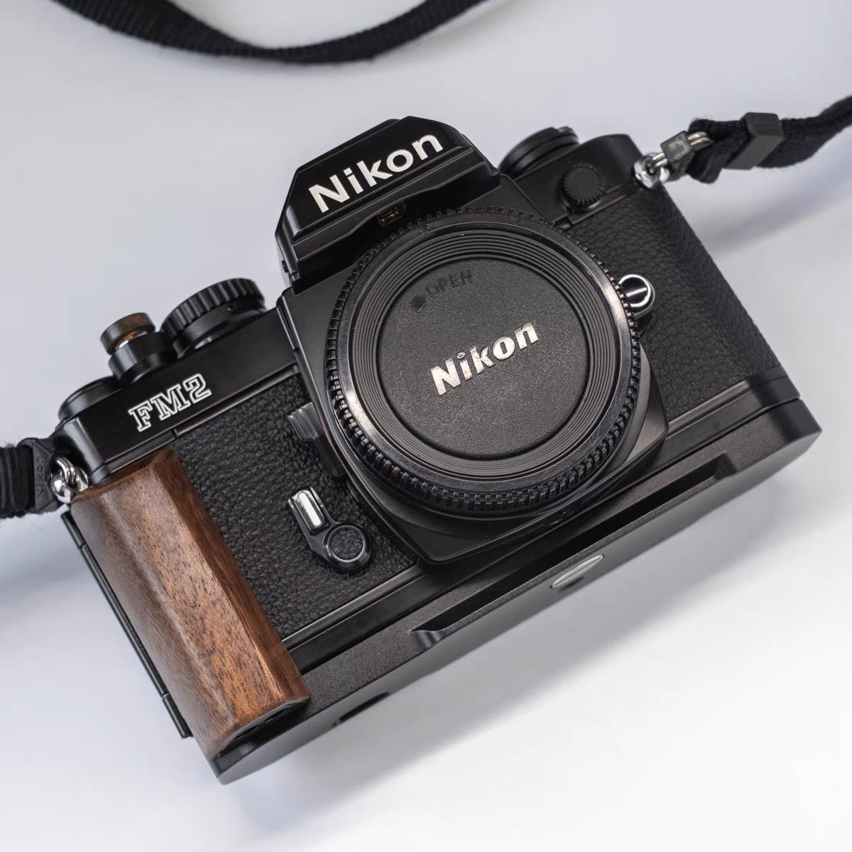 Nikon FM2 Wooden Grip with Arca-Swiss Quick Release System