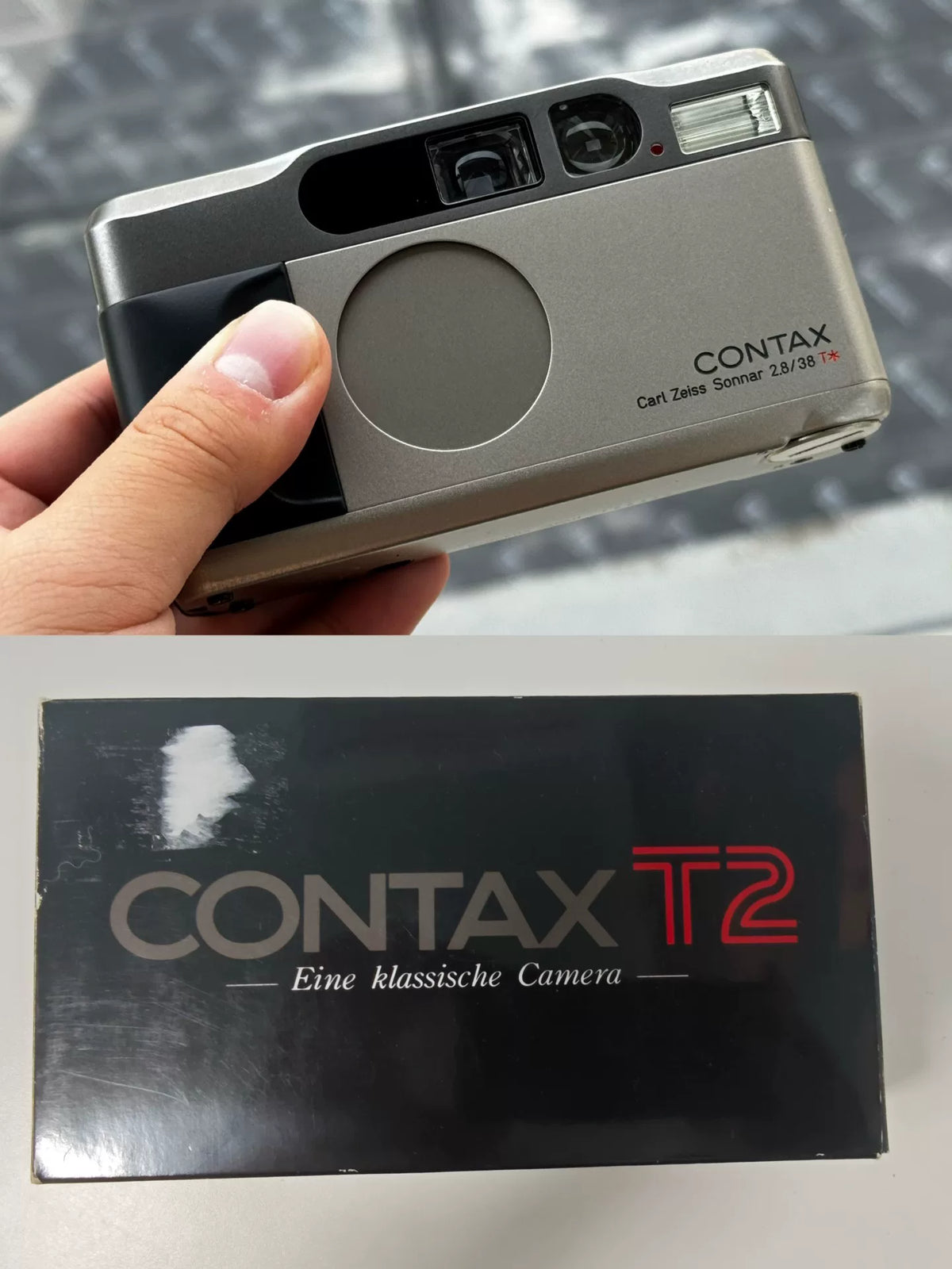 [Pre-owned] Contax T2 — Titanium, with Box, Case and Strap