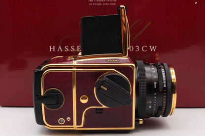 [Pre-owned] Hasselblad 503CW 50th Anniversary Edition — Red Leather, 24K Gold, Set