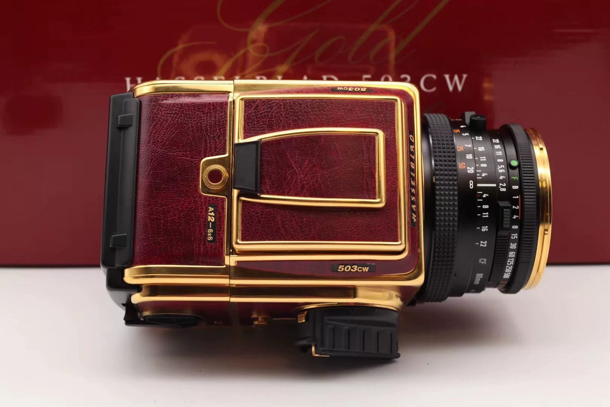 [Pre-owned] Hasselblad 503CW 50th Anniversary Edition — Red Leather, 24K Gold, Set