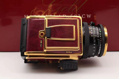 [Pre-owned] Hasselblad 503CW 50th Anniversary Edition — Red Leather, 24K Gold, Set