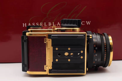 [Pre-owned] Hasselblad 503CW 50th Anniversary Edition — Red Leather, 24K Gold, Set