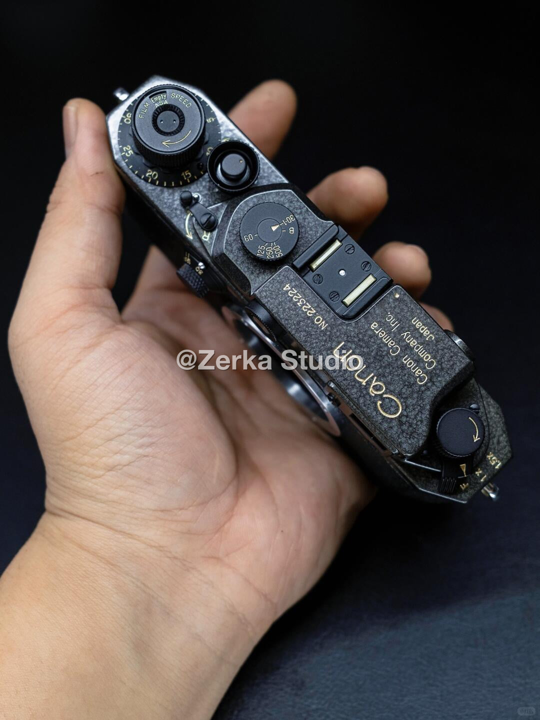 [Made to Order] Canon IIIa 【Crinkle Black】#58