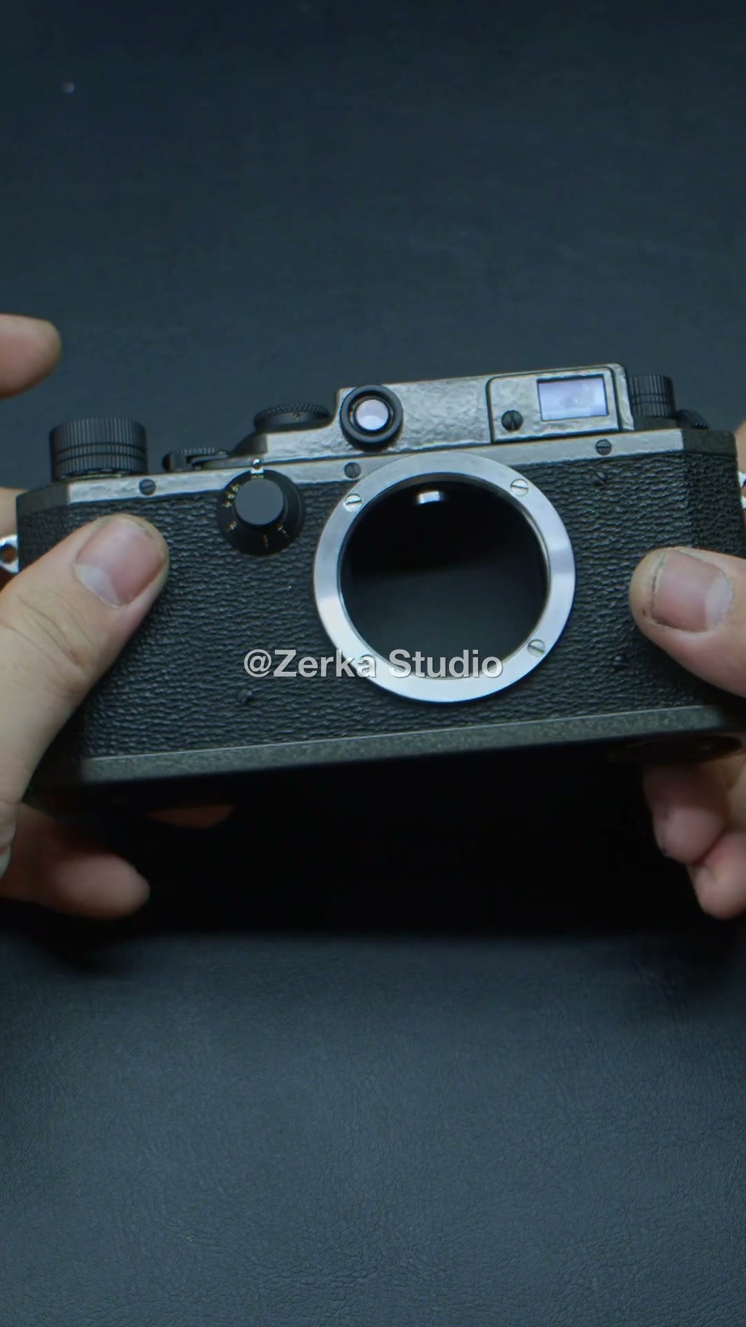 [Made to Order] Canon IIIa 【Crinkle Black】#58