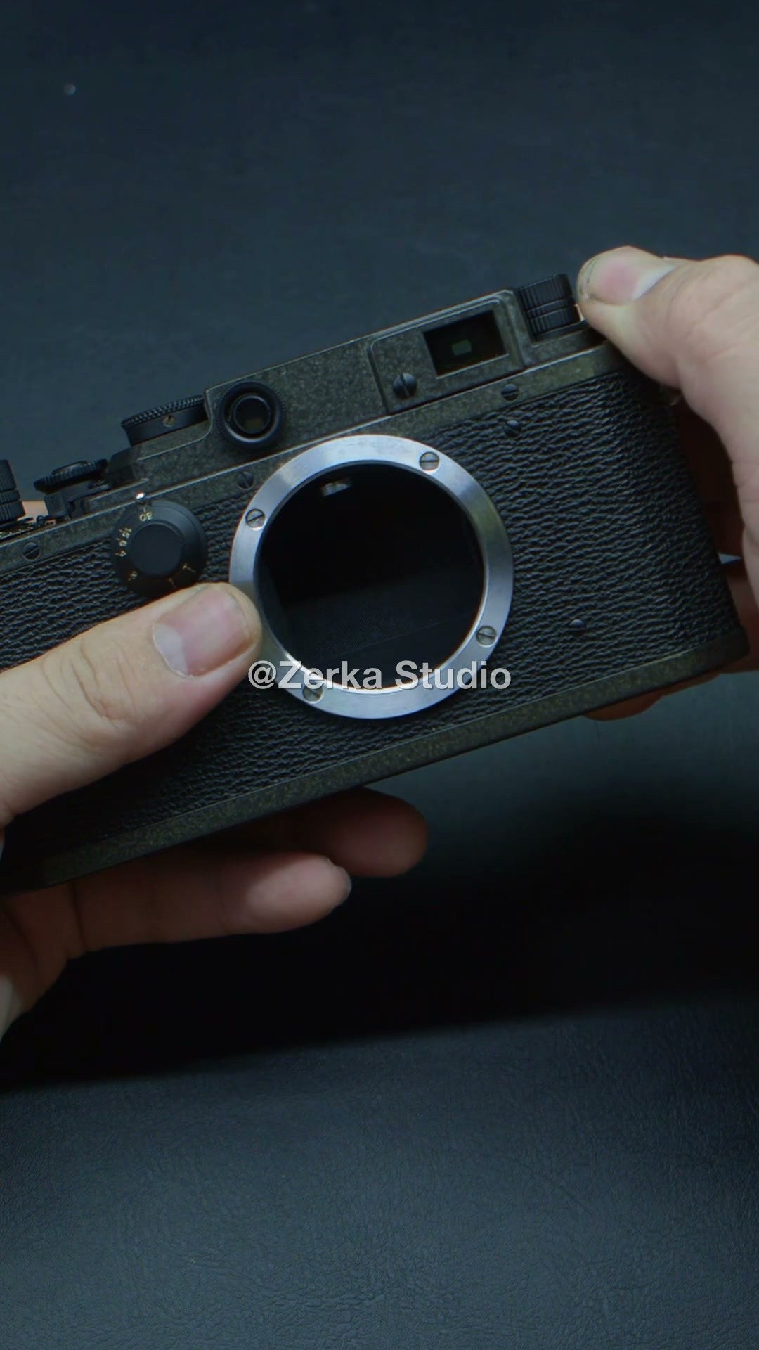 [Made to Order] Canon IIIa 【Crinkle Black】#58