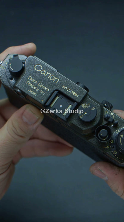 [Made to Order] Canon IIIa 【Crinkle Black】#58