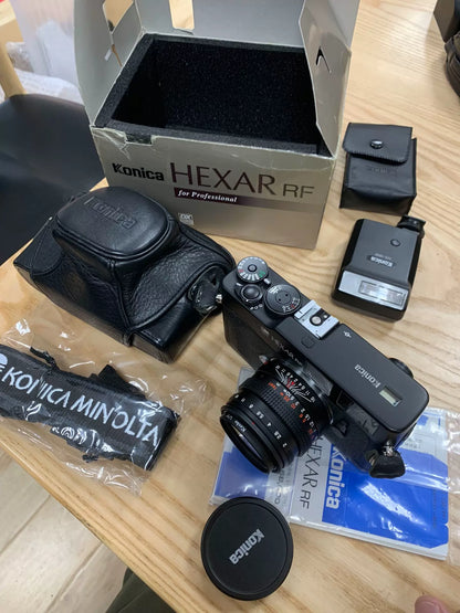 [Pre-owned] Konica Hexar RF — with M-Hexanon 50mm f/2 Lens, Flash, Case and Box