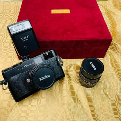 [Pre-owned] Konica Hexar RF Black — with 50mm f/2, 28mm f/2.8 Lenses and HX-18W Flash