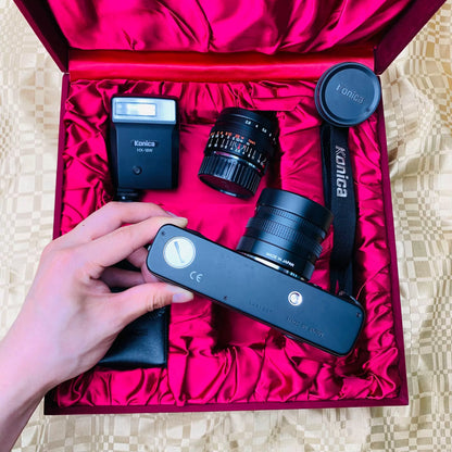 [Pre-owned] Konica Hexar RF Black — with 50mm f/2, 28mm f/2.8 Lenses and HX-18W Flash