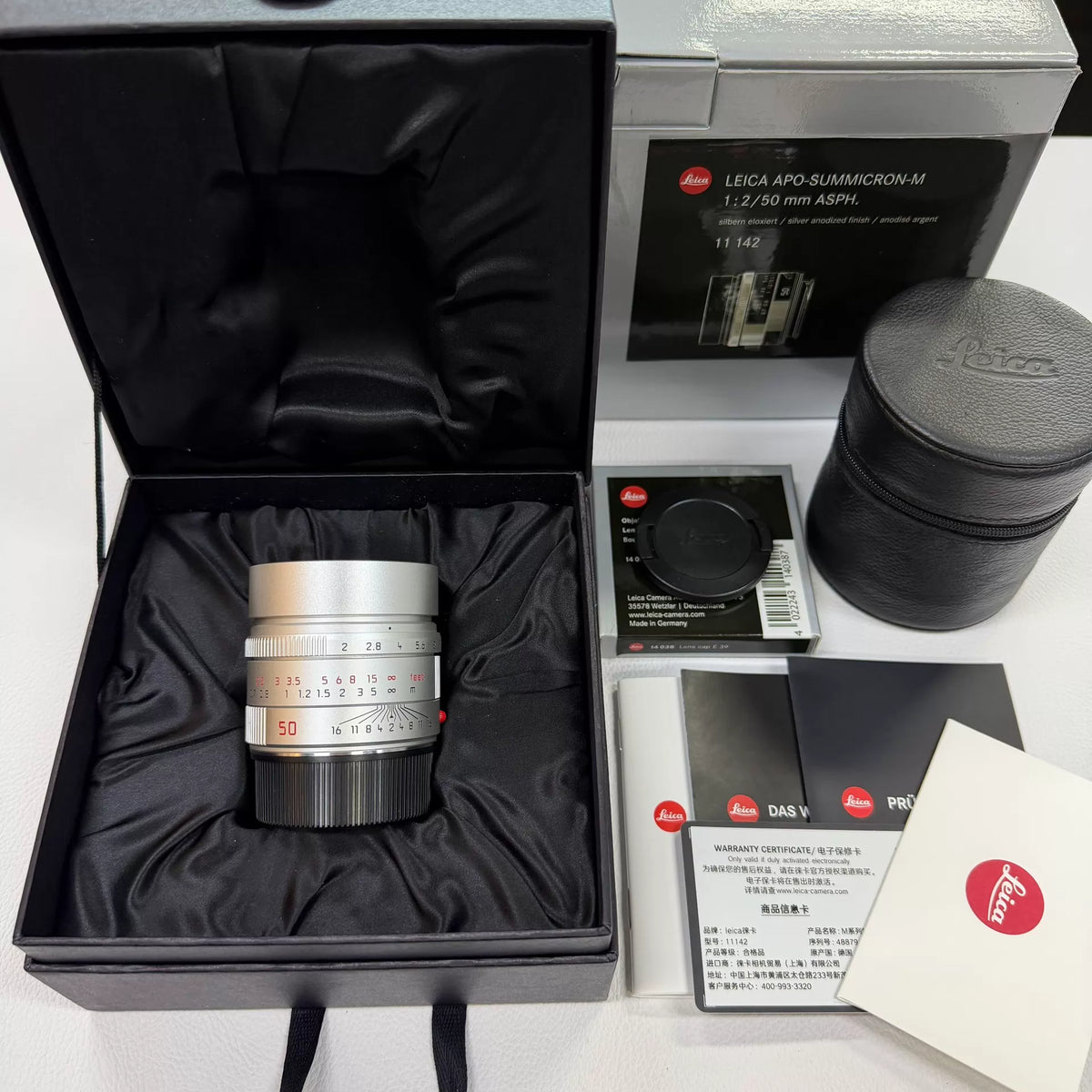 [Pre-owned] Leica APO-Summicron-M 50mm f/2 ASPH — Silver, with Box