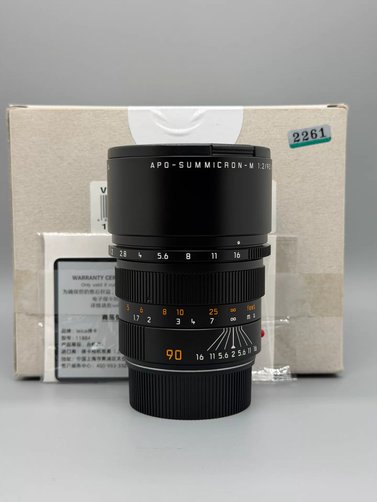 [Pre-owned] Leica APO-Summicron-M 90mm f/2 ASPH Black (11884) — with Box