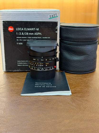 [Pre-owned] Leica Elmarit-M 28mm f/2.8 ASPH (11606) — Black, with Box