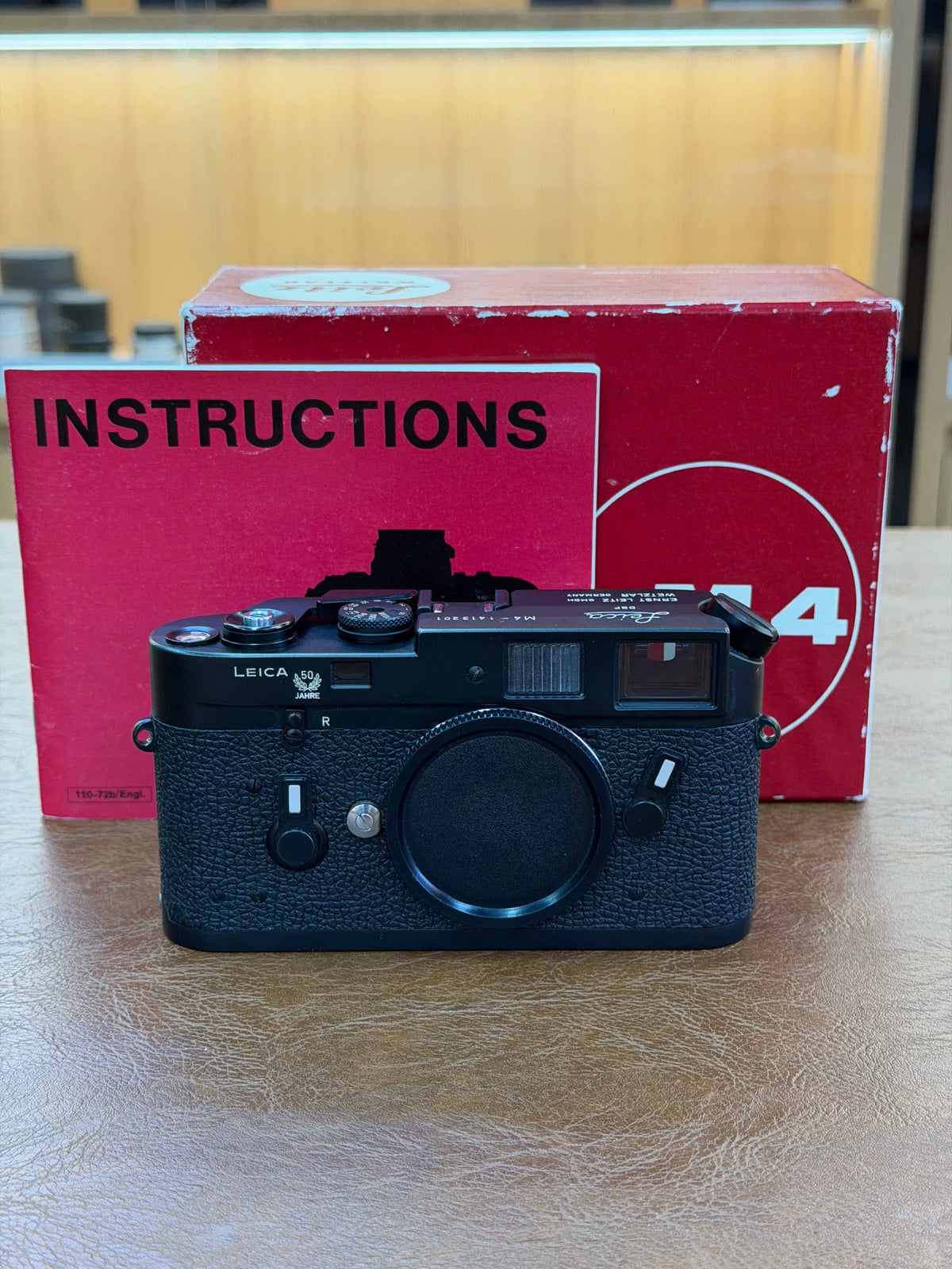 [Pre-owned] Leica M4 50 Jahre Black Chrome — with Matching Box