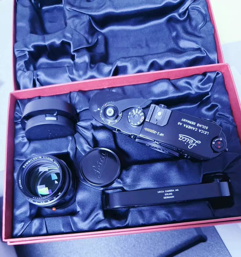 [Unused] Leica MP-3 LHSA Special Edition — Black Paint Set with 50mm f/1.4 and Leicavit