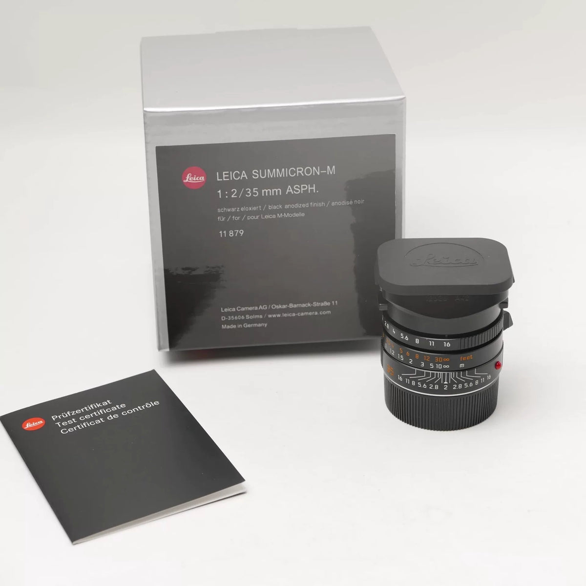 [Pre-owned] Leica Summicron-M 35mm f/2 ASPH Black (11879) — with Box
