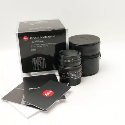 [Pre-owned] Leica Summicron-M 50mm f/2 Black (11826) — Boxed with Case