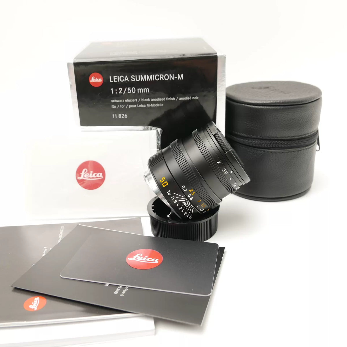 [Pre-owned] Leica Summicron-M 50mm f/2 Black (11826) — Boxed with Case