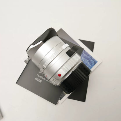 [Pre-owned] Leica Summilux-M 35mm f/1.4 ASPH Silver (11675) — Boxed with Hood and Case