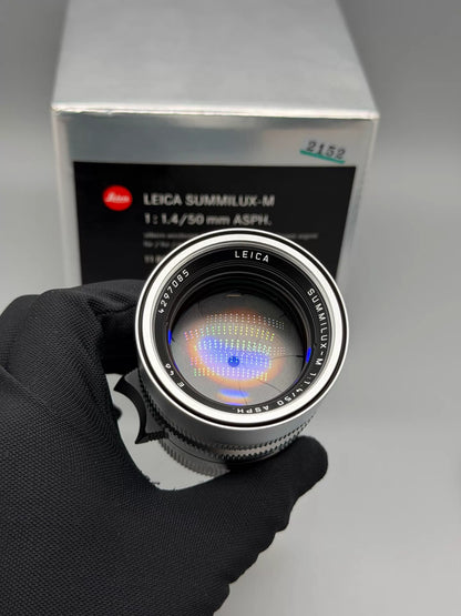 [Pre-owned] Leica Summilux-M 50mm f/1.4 ASPH Silver Chrome (11892) — with Box