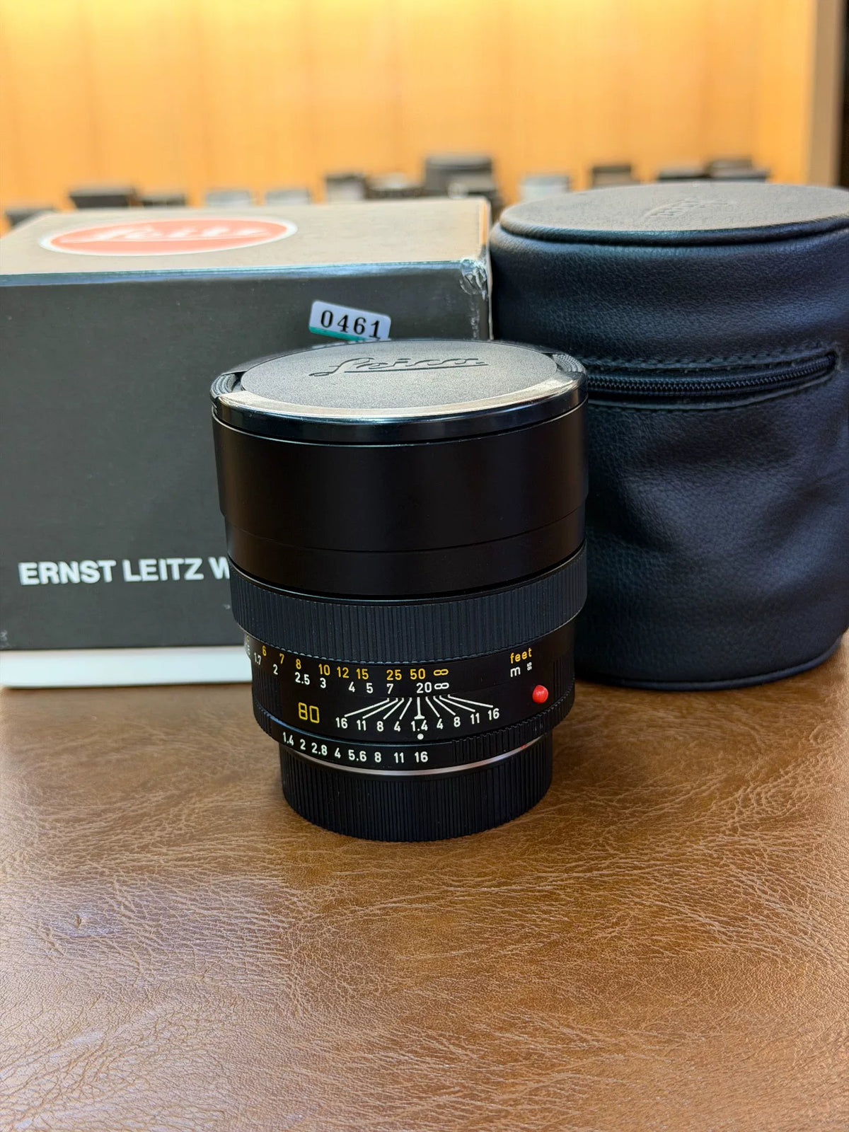 [Pre-owned] Leica Summilux-R 80mm f/1.4 — with Matching Box and Leather Case