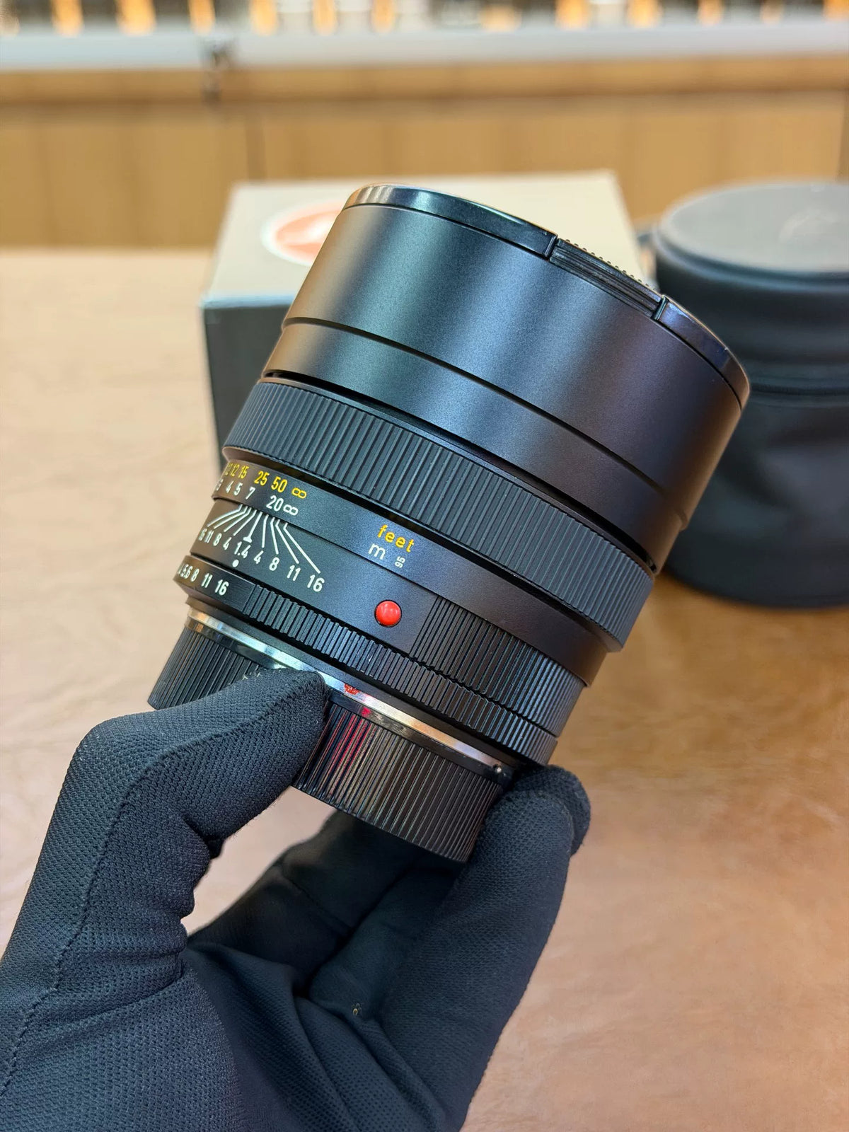[Pre-owned] Leica Summilux-R 80mm f/1.4 — with Matching Box and Leather Case