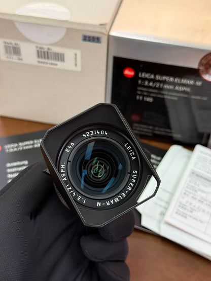 [Pre-owned] Leica Super-Elmar-M 21mm f/3.4 ASPH (11145) — Black, with Box